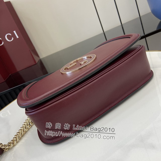 Gucci專櫃古馳最新款Blondie系列小號肩背包原廠皮鏈條女包 jh2154型號：815715
